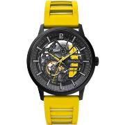 Montre Pierre Lannier PADDOCK Noir Cadran Noir Bracelet Caoutchouc Jau...