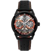 Montre Pierre Lannier MONARCK Noir Cadran Noir Bracelet Cuir Noir 22 M...