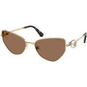 Lunettes de soleil Swarovski SK7003 Lunettes de soleil, Or/Marron, 57 ...