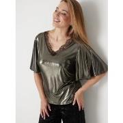 T-shirt Daxon by - Tee-shirt de fête encolure dentelle