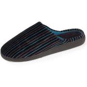 Chaussons Isotoner Chaussons mules Homme Rayures Bleues