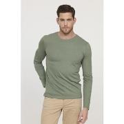 T-shirt Lee Cooper T-shirt AREO ML Kaki vert