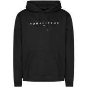 Sweat-shirt Tommy Jeans Logo Embroidery Hoodie Black