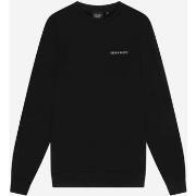 Pull Lyle &amp; Scott Sweat à col ras du cou brodé - jet black white