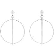 Boucles oreilles Orusbijoux Boucles D'oreilles Argent Rhodié Cercle Di...