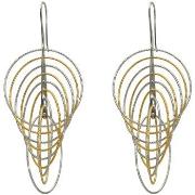 Boucles oreilles Orusbijoux Boucles D'oreilles Argent Rhodié Et Doré S...