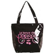 Sac Le Temps des Cerises sac Rumba 16 noir/rose fluo