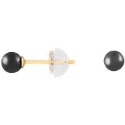 Boucles oreilles Cleor Boucles d'oreilles en or 375/1000 et hématite