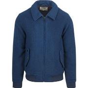 Sweat-shirt Scotch &amp; Soda Bomberjack Mix Laine Bleu Royal