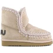 Baskets Mou Eskimo 18 Paillettes Logo Rose Beige