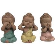 Statuettes et figurines Signes Grimalt Bouddha Mignon Set 3 Unités