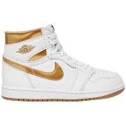 Baskets Nike - Air Jordan 1 Retro HI OG - blanche et or