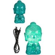 Lampes à poser Out Of The Blue Lampe 8 LED USB bouddha Bleu 13 cm