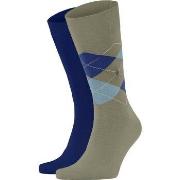 Chaussettes Burlington Chaussettes Everyday 2 Paires Vert Marine 7064