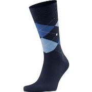 Chaussettes Burlington Laine Edinburgh Bleu 6120