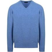 Sweat-shirt William Lockie Col-V Agneline Jeans Melange