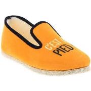 Chaussons Chausse Mouton - Charentaises MESSAGE - Orange - Taille