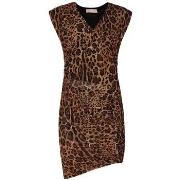 Robe Liu Jo Robe courte animalier en tulle