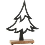 statuettes et figurines Jolipa Sapin décoratif en aluminium noir 25 cm