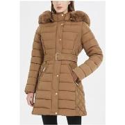 Manteau Kebello Doudoune Mi Longue Marron F