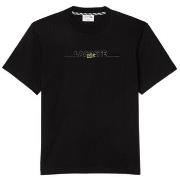 T-shirt Lacoste T-SHIRT NOIR BRODÉ FABRIQUÉ EN FRANCE