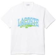 T-shirt Lacoste T-SHIRT BLANC EN JERSEY DE COTON SIGNATURE