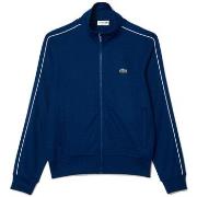 Sweat-shirt Lacoste VESTE DE SURVÊTEMENT PARIS EN PIQUÉ BLEUE