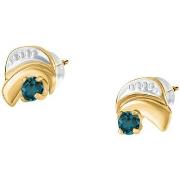 Boucles oreilles Cleor Boucles d'oreilles en or 375/1000 et saphir