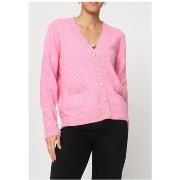 Pull Kebello Pull Cardigan col v Rose F