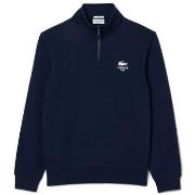 Sweat-shirt Lacoste SWEATSHIRT BLEU MARINE COL MONTANT ZIPPÉ IMPRIMÉ