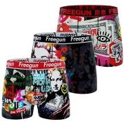 Boxers Freegun Lot de 3 boxers homme Garantie 2 ans Pop Art Mona Lisa