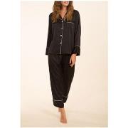 Pyjamas / Chemises de nuit Kebello Pyjama fluide en satin Noir F