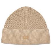 Bonnet Lacoste BONNET EN COTON CÔTELÉ BEIGE DÉLAVÉ