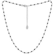 Collier Orusbijoux Collier Argent Et Pierres Naturelles Noires