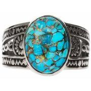 Bijoux Orusbijoux Bague Homme Ethnique Turquoise Argent