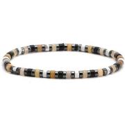 Bracelets Sixtystones Bracelet Perles Heishi Agate Noire-Medium-18cm