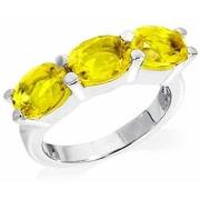 Bijoux Orusbijoux Bague Eos Argent Quartz Jaune