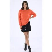 Pull Les Tricots De Lea Pull laine et cachemire oversize orange-047771