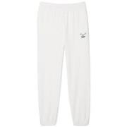 Pantalon Lacoste PANTALON DE SURVÊTEMENT FEMME MOLLETON SIGLÉ BLANC