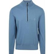 Sweat-shirt BOSS Pull Kanobix Demi-Zip Bleu