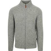 Sweat-shirt Barbour Talder Cardigan Zippé Laine Gris