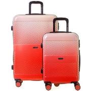 Valise Travel World Set de 2 valises Rigide (L-76cm) (S-56cm) DTW RED