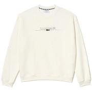 Sweat-shirt Lacoste SWEATSHIRT BLANC LOOSE FIT FABRIQUÉ EN FRANCE