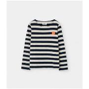 T-shirt Loreak Mendian Loreak Striped Dot Tshirt Blue Clay