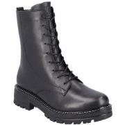 Bottines Remonte black casual closed ladies mid height boots