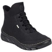 Bottines Rieker black casual closed ladies mid height boots