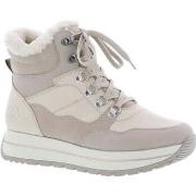 Bottines Rieker beige casual closed ladies mid height boots