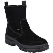 Bottines Rieker black casual closed ladies mid height boots