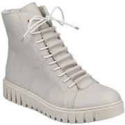 Bottines Rieker beige casual closed ladies mid height boots