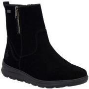 Bottines Rieker black casual closed ladies mid height boots